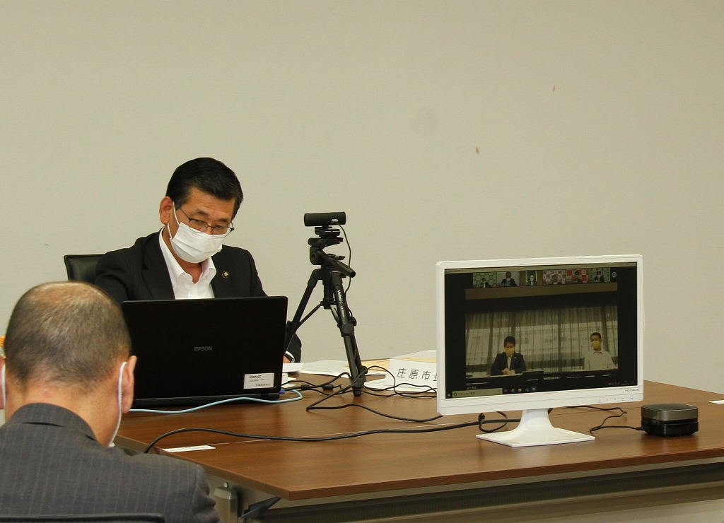 新型コロナウイルス感染症対策県・23市町首長会議(WEB会議)