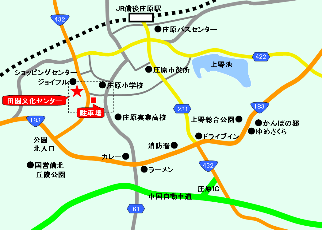 田園文化センター位置図