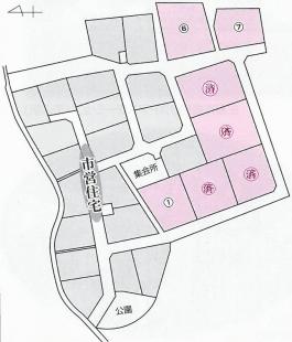 五萬の里分譲住宅区割り図